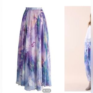 Chicwish Watercolor Floral Skirt